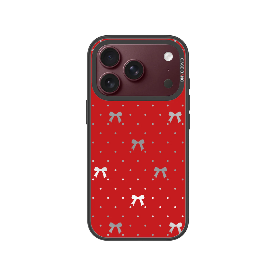Classic Red Bow Snap-On Case — iPhone 18 Pro — Complete Case Set
