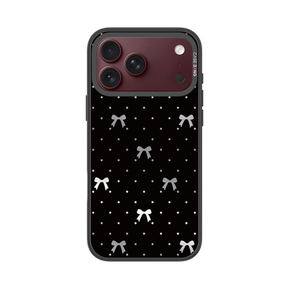 Midnight Black Bow Snap-On Case — iPhone 18 Pro Max — Complete Case Set