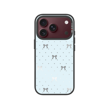 Sea Salt Blue Bow Snap-On Case — iPhone 18 Pro — Complete Case Set