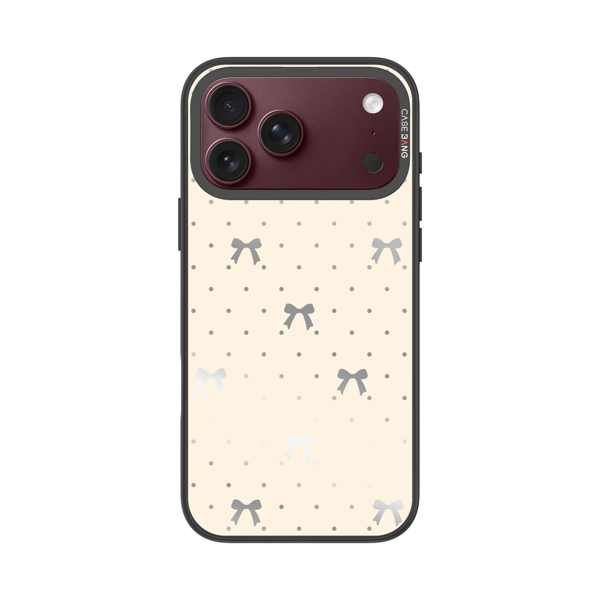 Milkshake White Bow Snap-On Case — iPhone 18 Pro Max — Complete Case Set