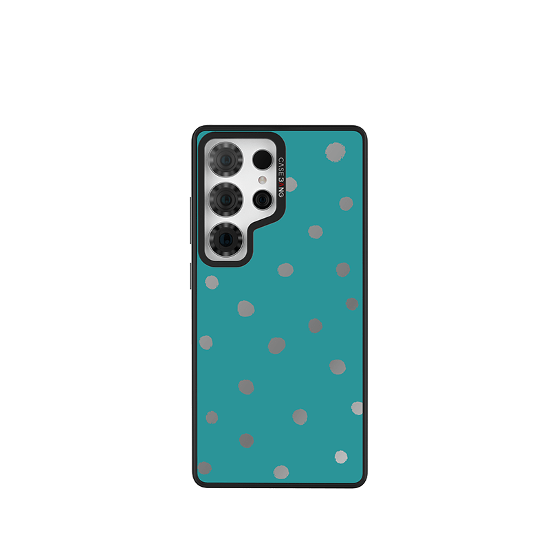 Peacock Green Polka Dots Imagisnap - CaseBangImagisnapCaseBangSamsung S25 UltraBack Cover+Base Case