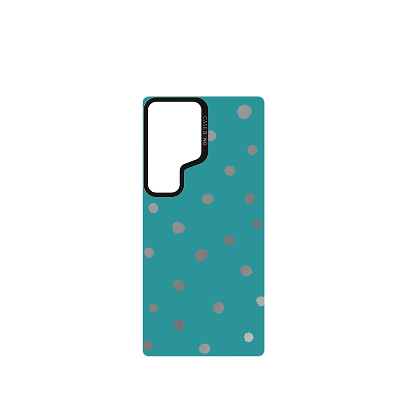 Peacock Green Polka Dots Imagisnap - CaseBangImagisnapCaseBangSamsung S25 UltraBack Cover