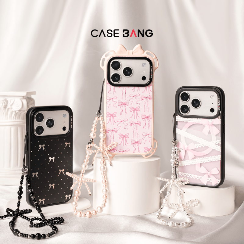 Pearl Bow Wrist Strap - CaseBangWrist StrapCaseBangPink