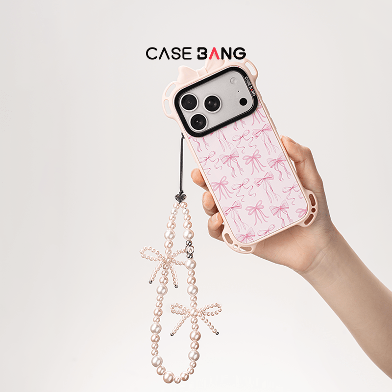 Pearl Bow Wrist Strap - CaseBangWrist StrapCaseBangPink