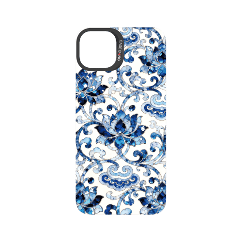Peerless Beauty Snap - On Cover - CaseBangFritillaria Imagisnap Magsafe CompatibleCaseBangiPhone 15 PlusBlue&White Porcelain Elegance