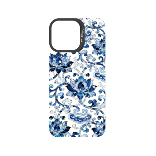 Peerless Beauty Snap - On Cover - CaseBangFritillaria Imagisnap Magsafe CompatibleCaseBangiPhone 15 Pro MaxBlue&White Porcelain Elegance