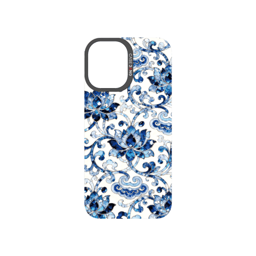 Peerless Beauty Snap - On Cover - CaseBangFritillaria Imagisnap Magsafe CompatibleCaseBangiPhone 16Blue&White Porcelain Elegance