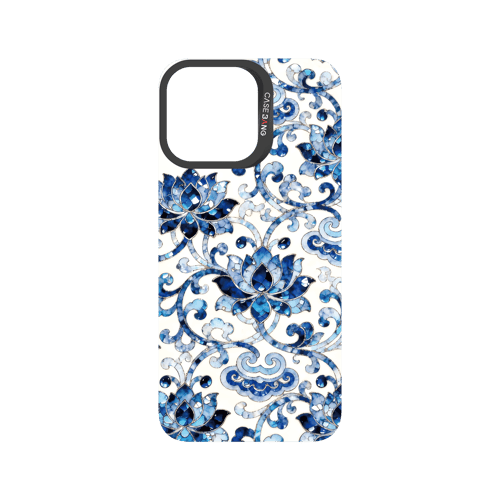 Peerless Beauty Snap - On Cover - CaseBangFritillaria Imagisnap Magsafe CompatibleCaseBangiPhone 14 Pro MaxBlue&White Porcelain Elegance