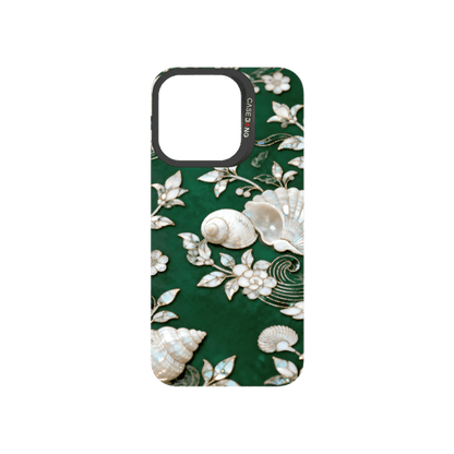 Peerless Beauty Snap - On Cover - CaseBangFritillaria Imagisnap Magsafe CompatibleCaseBangiPhone 14 ProTimeless Blue&Green