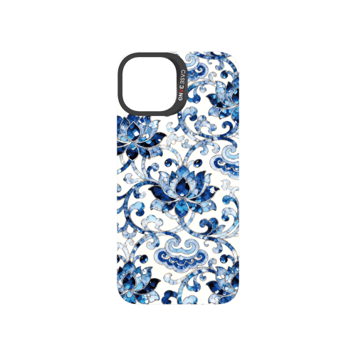 Peerless Beauty Snap - On Cover - CaseBangFritillaria Imagisnap Magsafe CompatibleCaseBangiPhone 15Blue&White Porcelain Elegance