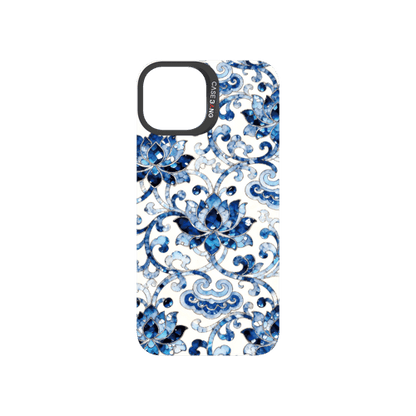 Peerless Beauty Snap - On Cover - CaseBangFritillaria Imagisnap Magsafe CompatibleCaseBangiPhone 15Blue&White Porcelain Elegance
