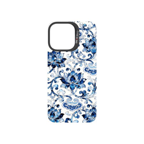 Peerless Beauty Snap - On Cover - CaseBangFritillaria Imagisnap Magsafe CompatibleCaseBangiPhone 13 ProBlue&White Porcelain Elegance
