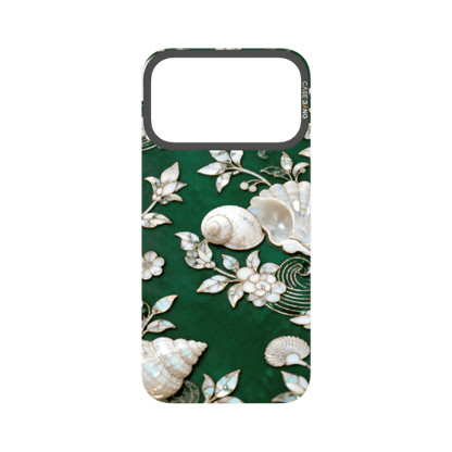 Peerless Beauty Snap - On Cover - CaseBangFritillaria Imagisnap Magsafe CompatibleCaseBangiPhone 17 Pro MaxTimeless Blue&Green