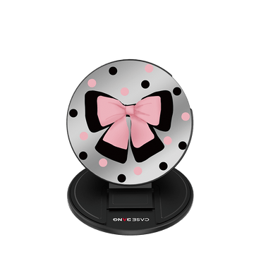 Polka Dots Bow MagSafe grip stand back cover
