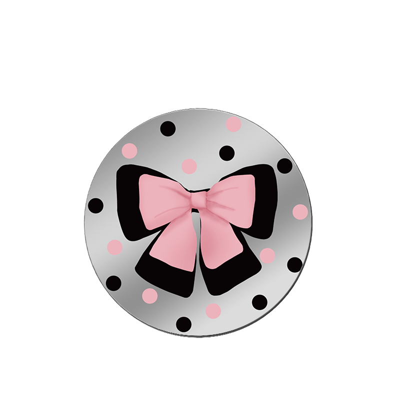 Polka Dots Bow interchangeable stand cover detail