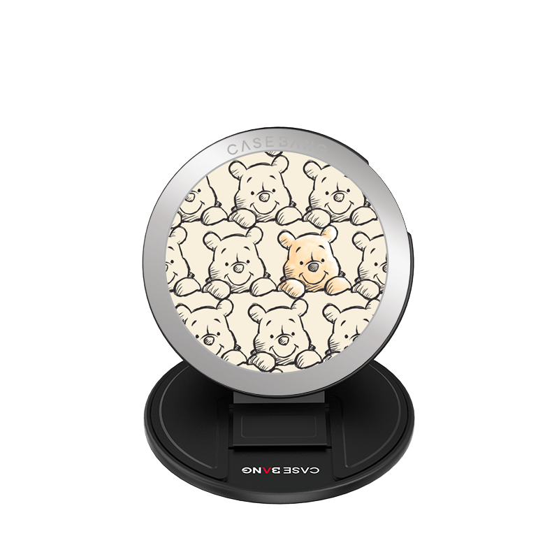 Pooh Staring MagSafe Grip Stand - CaseBangMagsafe Grip StandCaseBangBase Stand + Back Cover