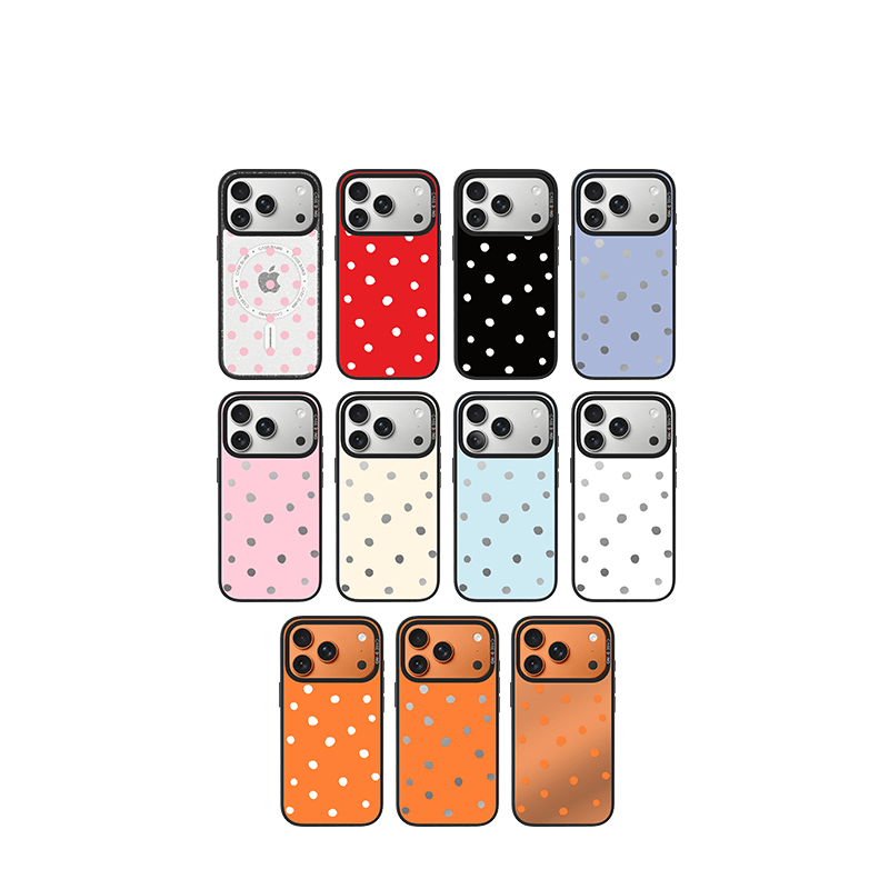 Pumpkin White Polka Dots Imagisnap - CaseBangImagisnapCaseBangiPhone 17 Pro MaxBack Cover