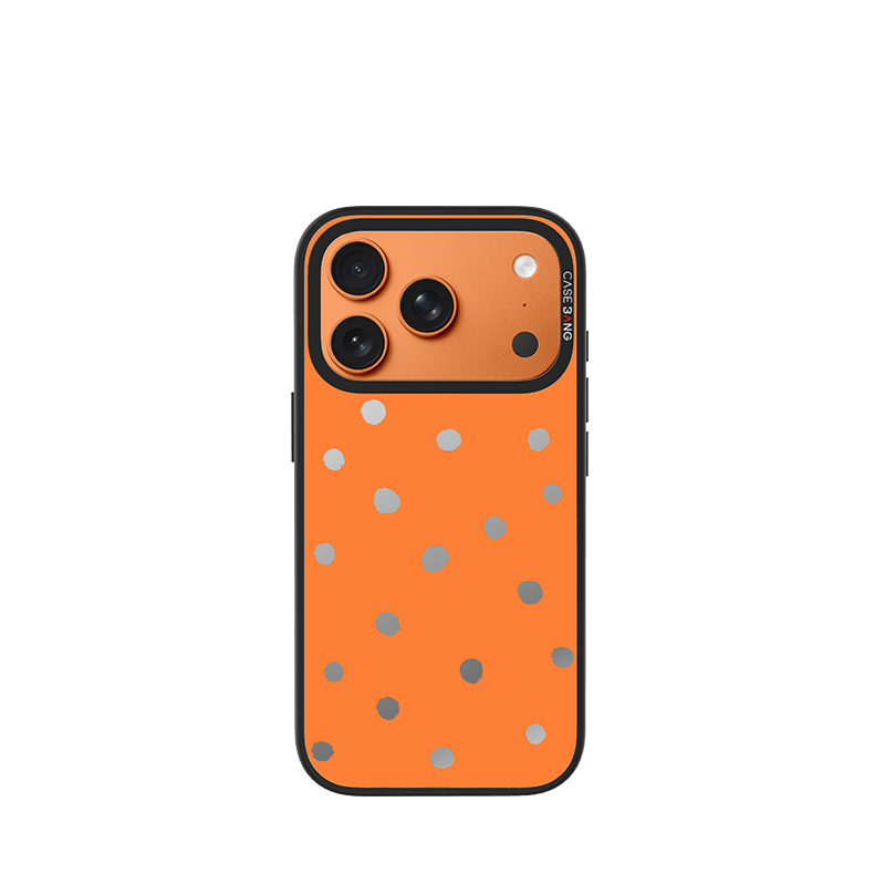 Pumpkin White Polka Dots Imagisnap - CaseBangImagisnapCaseBangiPhone 17 Pro MaxBack Cover