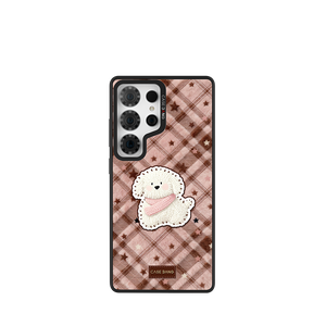 Pink-Brown Puppy Snap-On Case Samsung S26 Ultra full case