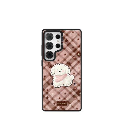 Pink-Brown Puppy Snap-On Case Samsung S26 Ultra full case
