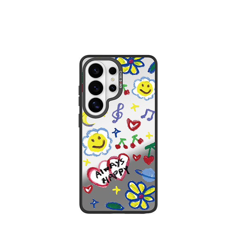 Happy Doodle Snap-On Phone Case Samsung S26 Ultra full case