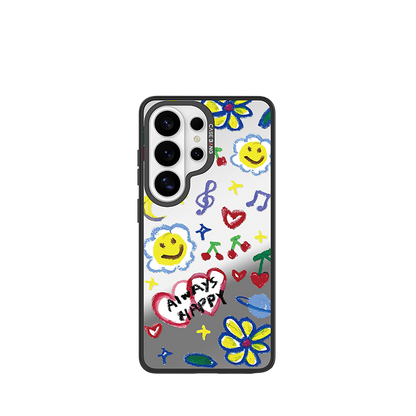 Happy Doodle Snap-On Phone Case Samsung S26 Ultra full case