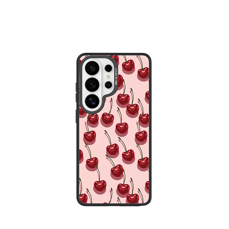 Red Cherry Snap-On Phone Case Samsung S26 Ultra full case