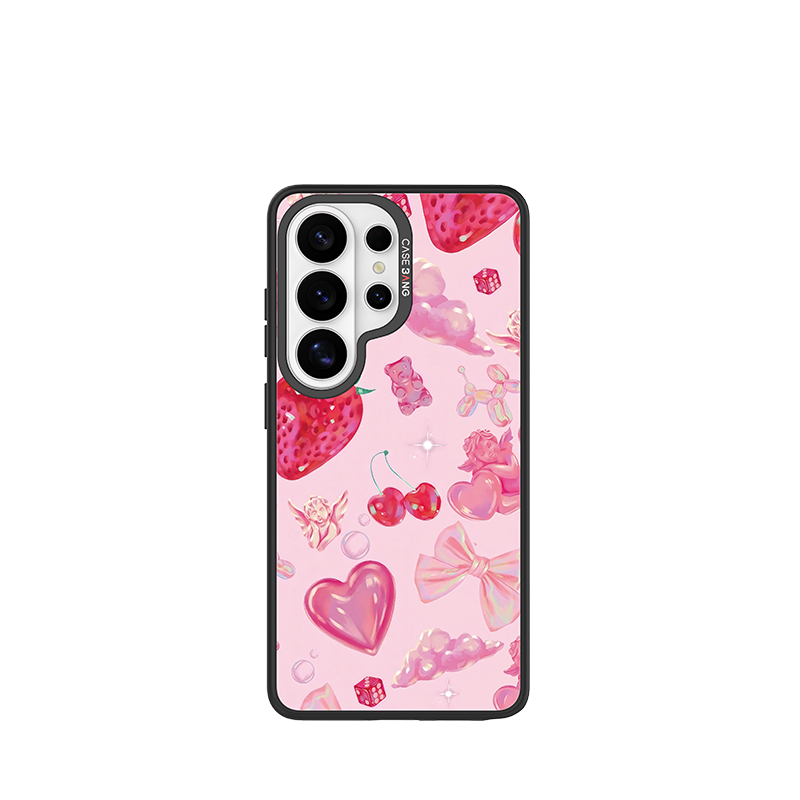 Vintage Strawberry Snap-On Phone Case Samsung S26 Ultra full case