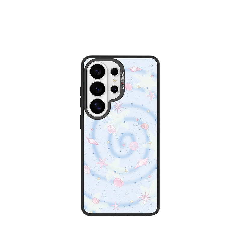 Swirly Shells Snap-On Phone Case Samsung S26 Ultra full case