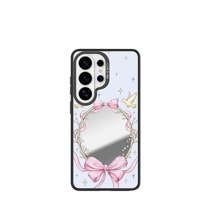 Magic Mirror Bow Snap-On Phone Case Samsung S26 Ultra full case