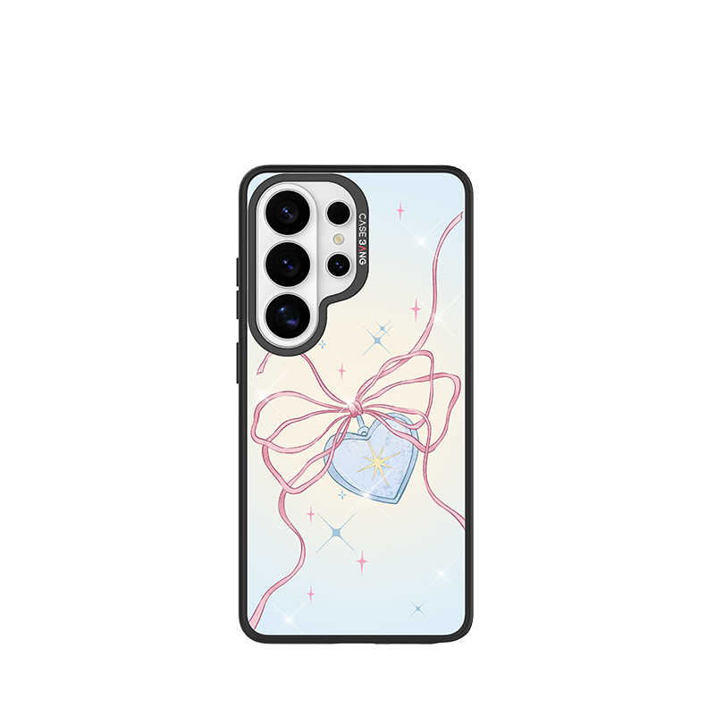 Diamond Bow Snap-On Phone Case Samsung S26 Ultra full case