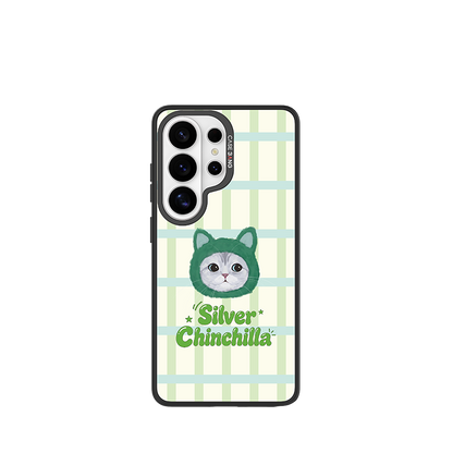 Silver Chinchilla Snap-On Phone Case Samsung S26 Ultra full case