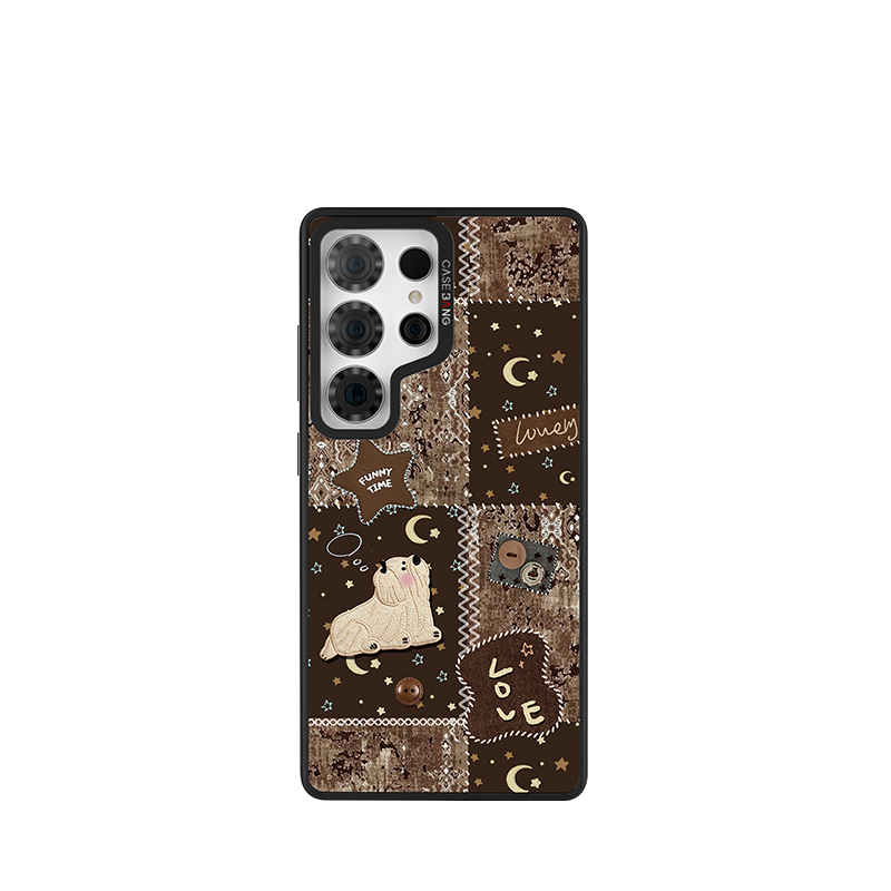 Puppy Hot Chocolate Snap-On Case Samsung S26 Ultra full case