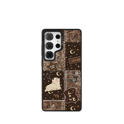 Puppy Hot Chocolate Snap-On Case Samsung S26 Ultra full case
