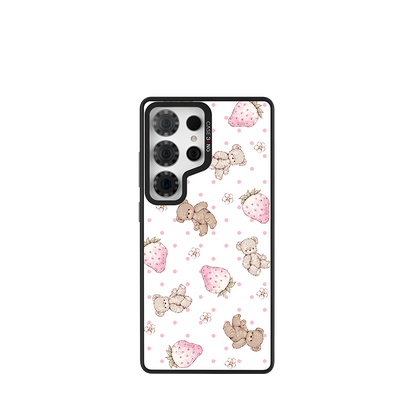 Strawberry Bear Snap-On Case Samsung S26 Ultra full case