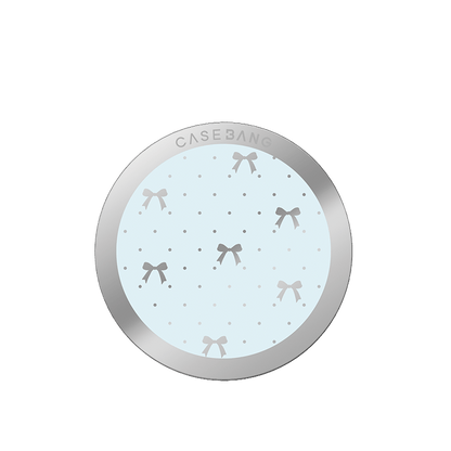 Sea Salt Blue Bow MagSafe Grip Stand - CaseBangMagsafe Grip StandCaseBangBack Cover