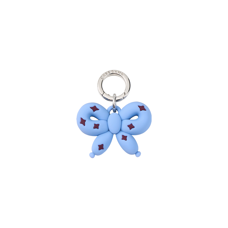 Dusty Blue Balloon Bow Pendant