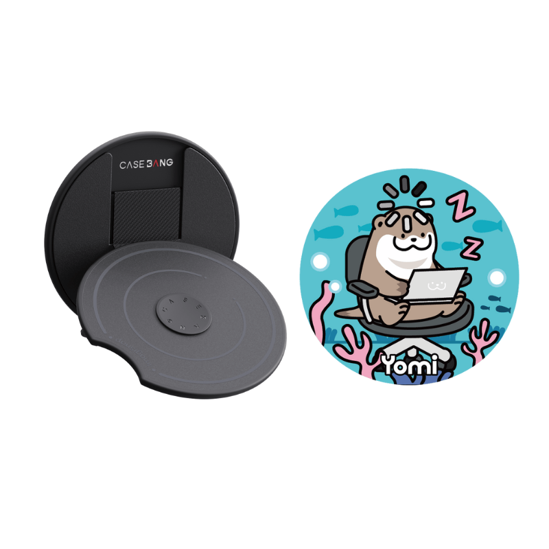 Sleepy Otter Magsafe Grip Stand - CaseBangMagsafe Grip StandCaseBangBase Stand + Back Cover