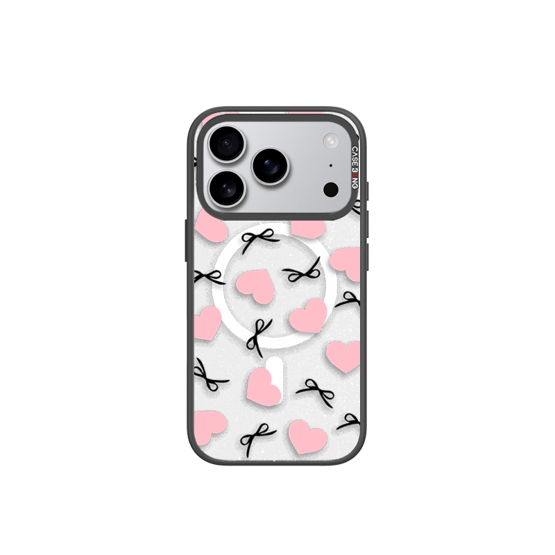 Sparkling Pink Bow interchangeable Snap-On phone case cover
