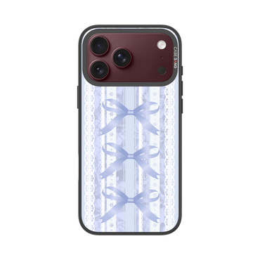 CASEBANG Bow Stripe Blue sporty ballet phone case, lavender blue bows