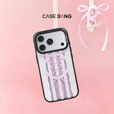 CASEBANG Sporty Ballet pink lace-up snap-on phone case