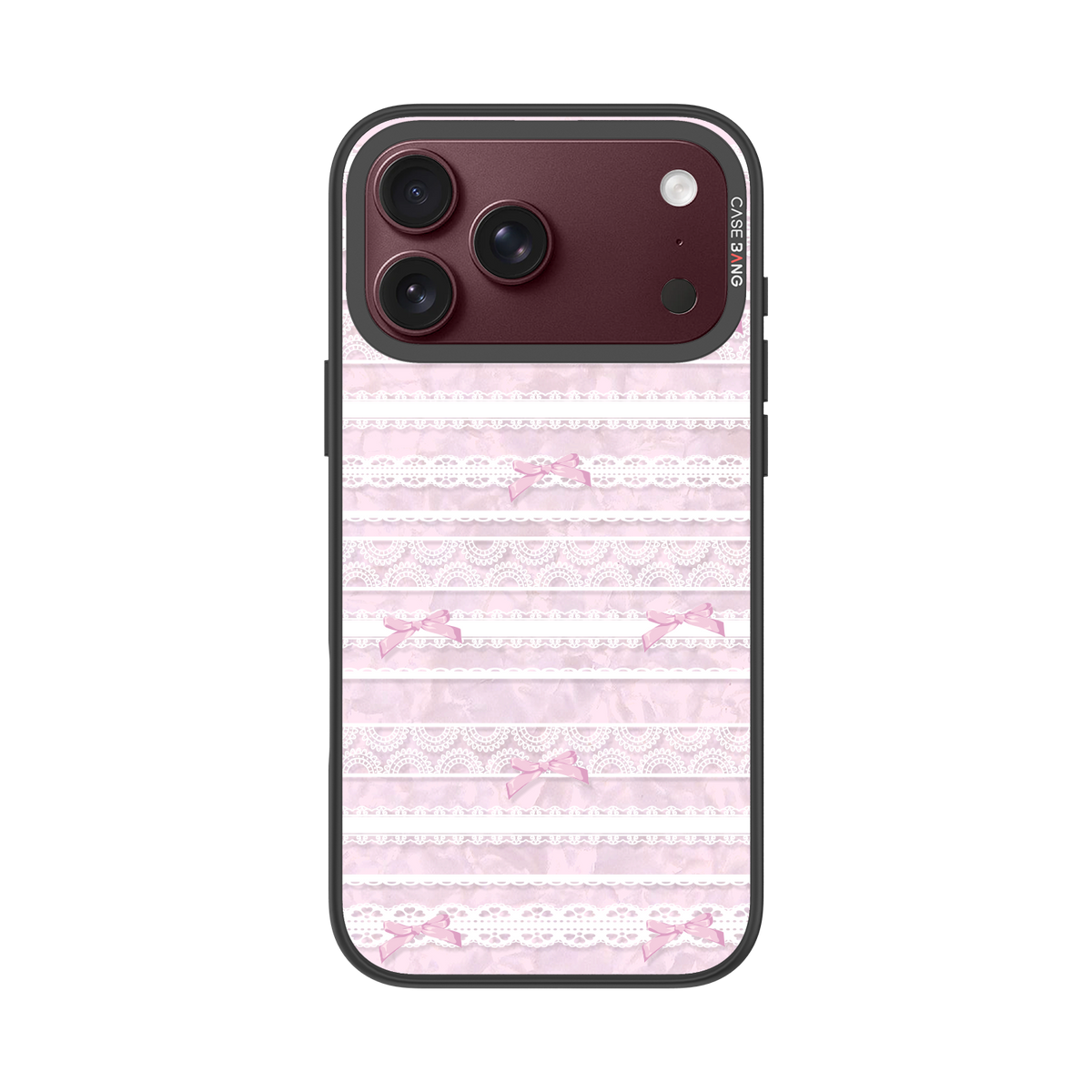 CASEBANG Lace Stripe Pink sporty ballet snap-on phone case