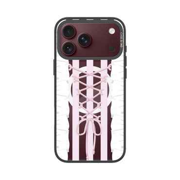 CASEBANG Ribbon Tie Pink sporty ballet snap-on phone case with pink lace-up ribbons