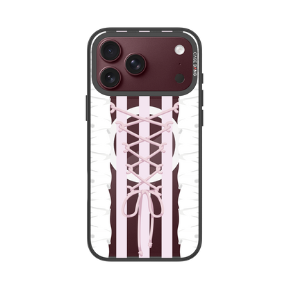 CASEBANG Ribbon Tie Pink sporty ballet snap-on phone case with pink lace-up ribbons