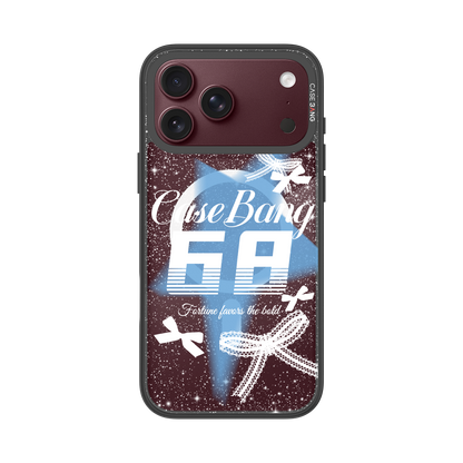 CASEBANG Shining Star sporty ballet snap-on phone case, blue 69 graphic