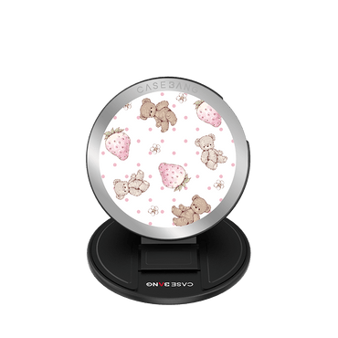 Strawberry Bear grip stand with base and back cover