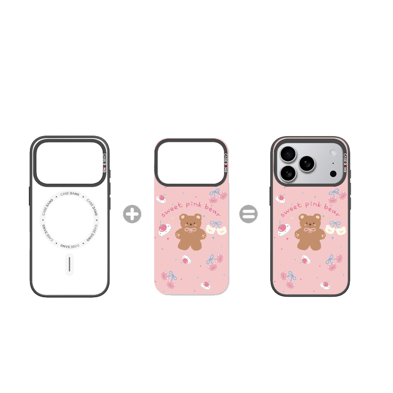 Sweet Pink Bear Imagisnap - CaseBangImagisnapCaseBangiPhone 17 Pro MaxBack Cover+Base Case
