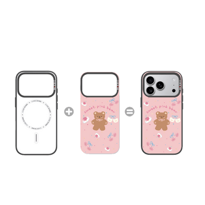 Sweet Pink Bear Imagisnap - CaseBangImagisnapCaseBangiPhone 17 Pro MaxBack Cover+Base Case