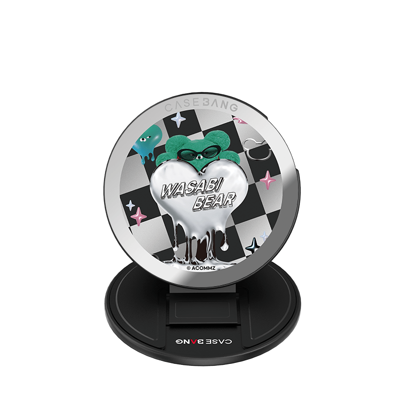 Wasabi Bear Series MagSafe Grip Stand - CaseBangMagsafe Grip StandCaseBangFlowing PlaidBase Stand + Back Cover