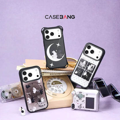 Whisper Winter bunny phone case covers with a vintage telephone